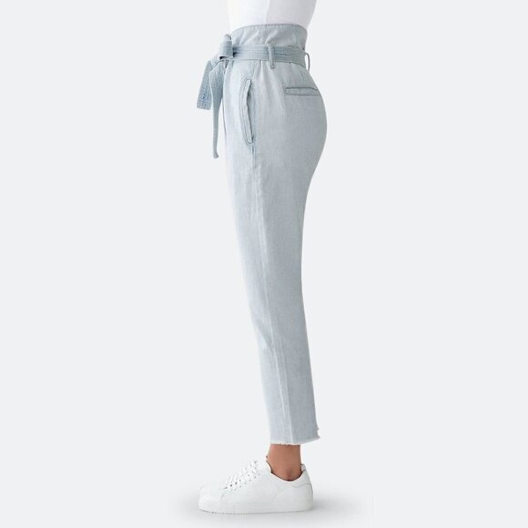 DL1961 paperbag waist light wash high rise jeans - Picture 2 of 15